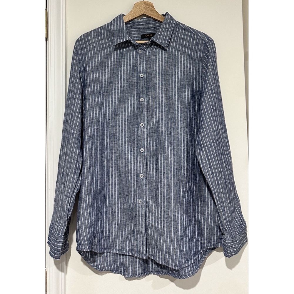 Quince 100% European Linen Long Sleeve Shirt - Picture 3 of 10